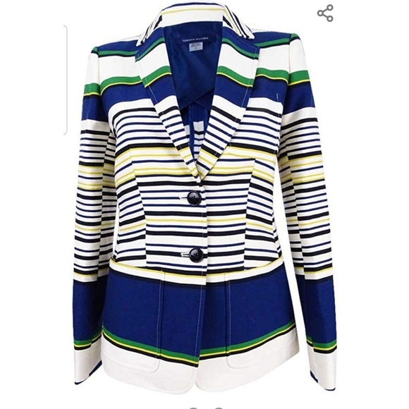 TOMMY HILFIGER STRIP BLAZER 🆕 - Picture 6 of 8